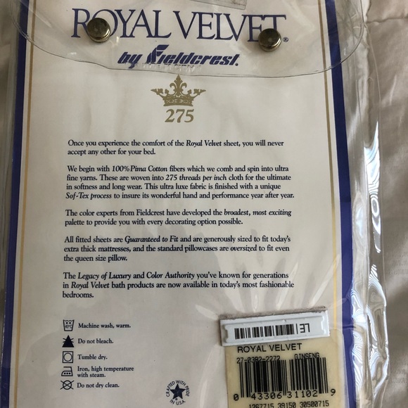Royal Velvet Bedding Royal Velvet King Pillow Case 0 Pima Cotton Poshmark